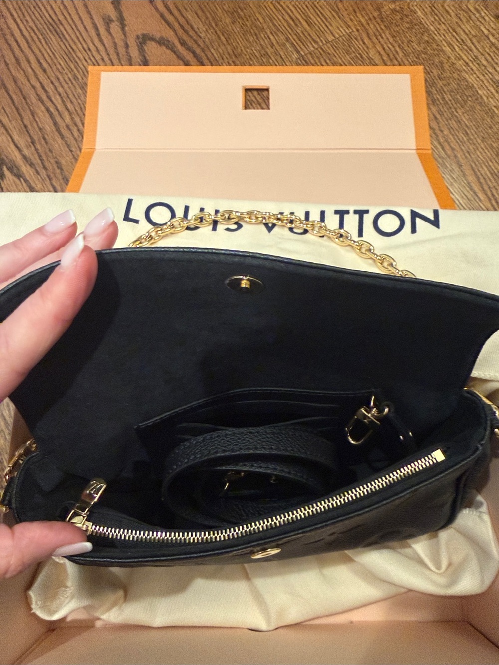 NWT Louis Vuitton Wallet on a Chain in black - Picture 12 of 13